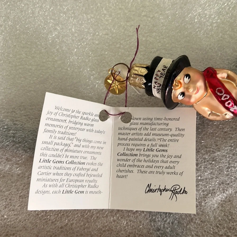 Christopher Radko New Year Baby Ornament